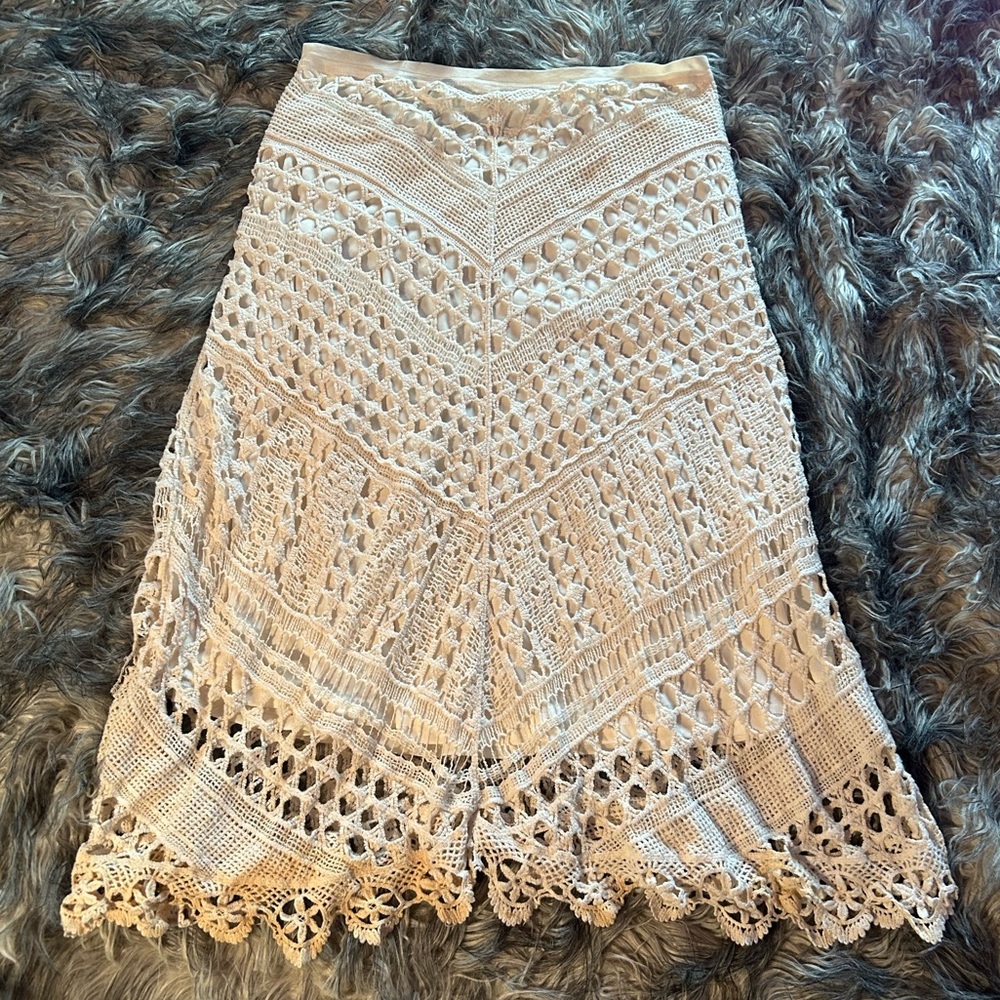 ⭒ whimsical crocheted skirt